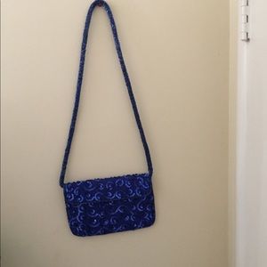 Royal blue sequins purse - Church Purse